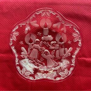Mikasa Holiday Lights Angel Sweet Dish Candy Plate Christmas Decor